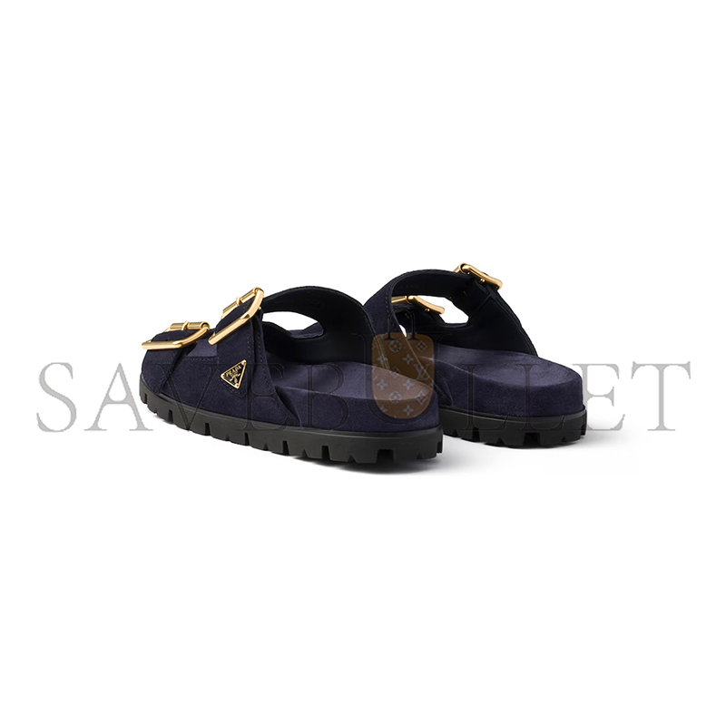 PRADA SUEDE STRAP SLIDES 1XX692 PRADA SUEDE STRAP SLIDES 1XX692